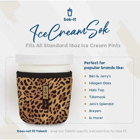 Sok-It IceCreamSok Neoprene Sleeve Ice Cream Pint Container Mama Knows Best NEW - Picture 4 of 4